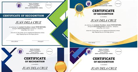 assignmentcertification|Guidelines in Making DepEd Certificates .